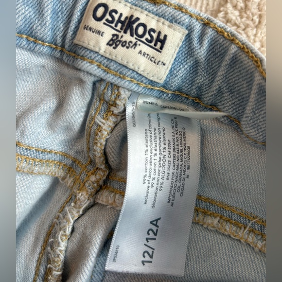 OshKosh B’Gosh Girls Distressed Denim Flare Jeans Size 12 - Picture 5 of 5